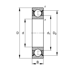 ������S�� 6312-2Z, ����(j��) DIN 625-1 ��(bi��o)��(zh��n)����Ҫ�ߴ�, �ɂ�(c��)�g϶�ܷ�