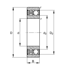 ���{(di��o)�����S�� 2203-2RS-TVH, ����(j��) DIN 630 ��(bi��o)��(zh��n)����Ҫ�ߴ�, �ɂ�(c��)���ܷ�