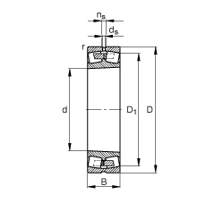 �{�ĝL���S�� 22332-K-MB, ���� DIN 635-2 �˜ʵ���Ҫ�ߴ�, �F�����F�� 1:12