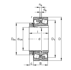 �{(di��o)�ĝL���S�� 23152-K-MB + H3152X, ����(j��) DIN 635-2 �˜ʵ���Ҫ�ߴ�, ���F�׺;o����